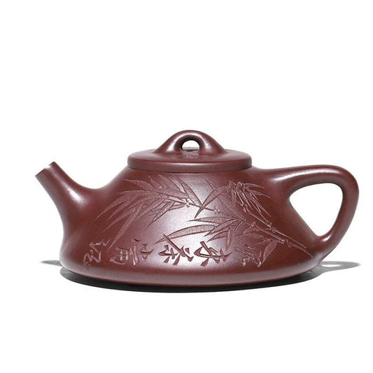 170ml Chinese Yixing Raw Ore Purple Clay Teapots Famous Artists Handmade Stone Scoop Tea Pot Beauty Kettle Zisha Tea Set Teaware