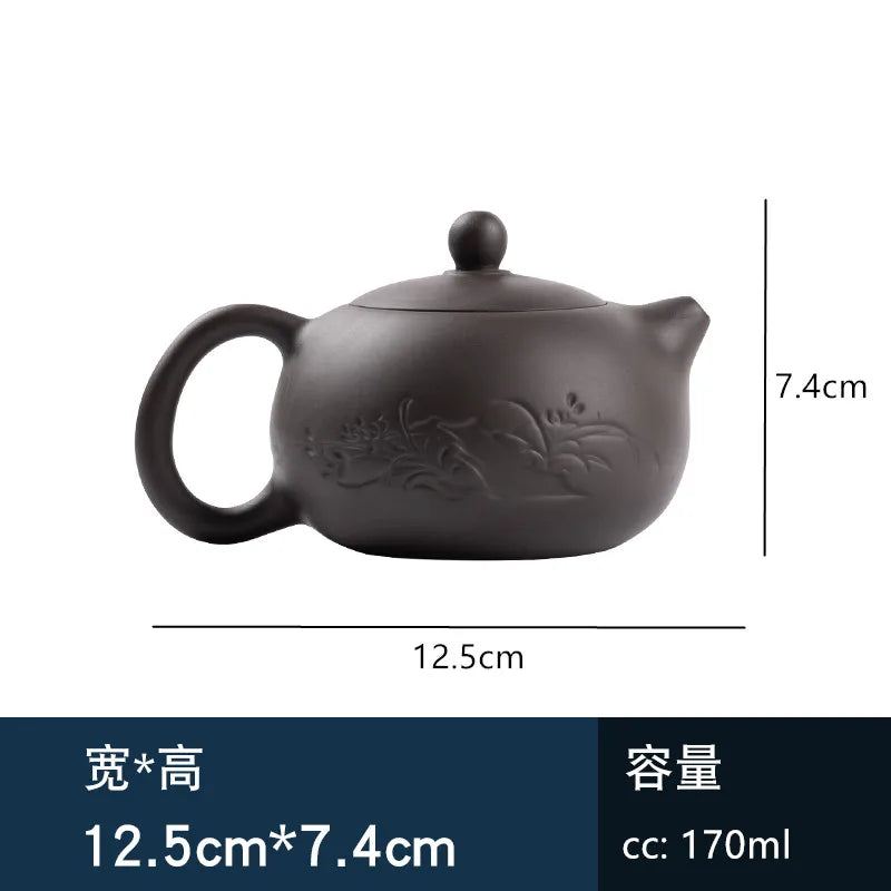 170ml Yixing Purple Clay Xishi Teapot Zhu Mud Ball Hole Filter Beauty Kettle Chinese Zisha Tea Infuser Household Tea Accessories