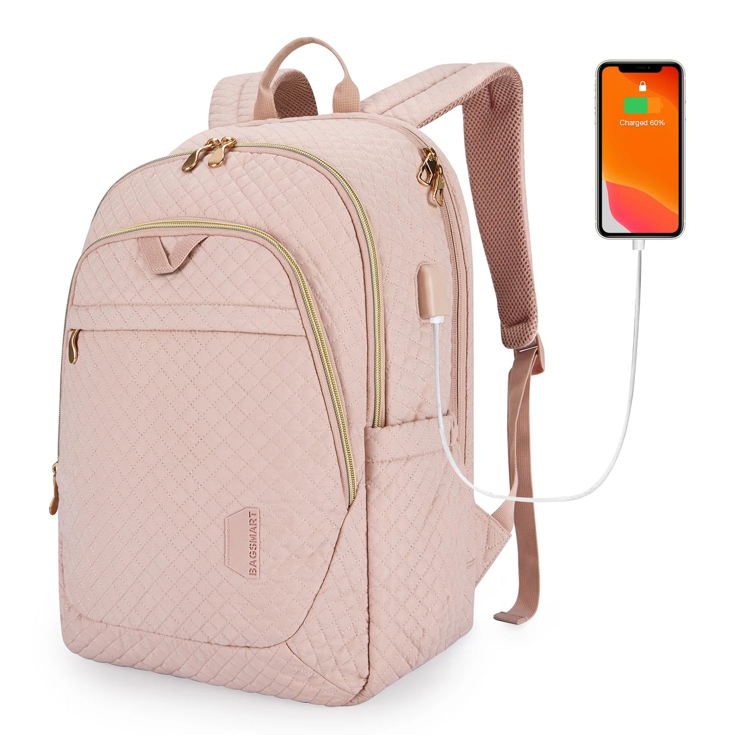 18.5’’ Large Backpacks for Women College Shool bag BAGSMART Notebook Travel Laptop Backpack with USB Charging Port Computer Bag