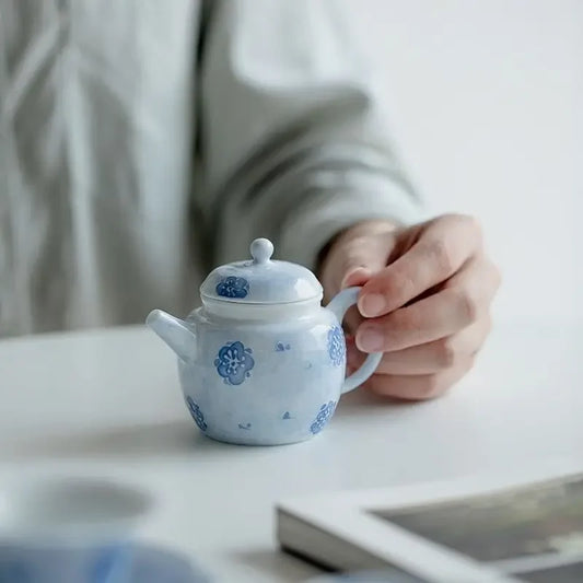 180ML Japanese Ceramic Handmade Teapot Kungfu Tea Set With Ball Infuser Single Teapot