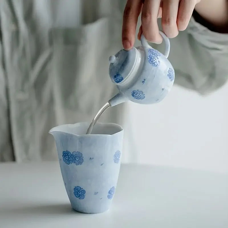 180ML Japanese Ceramic Handmade Teapot Kungfu Tea Set With Ball Infuser Single Teapot