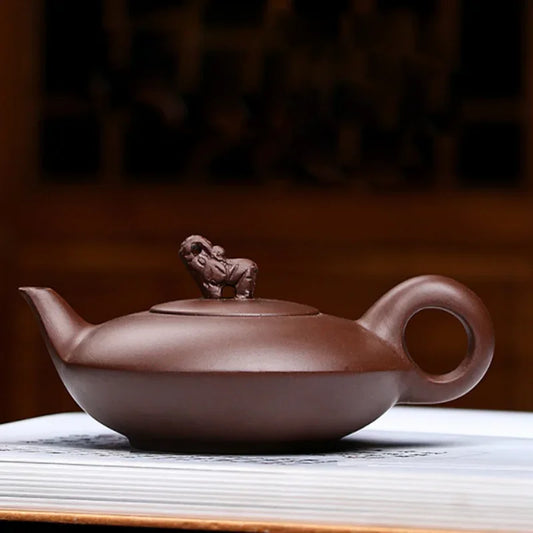 180ML Yixing Purple Clay Teapot Zisha Elephant Tea Pot Handmade Kung Fu Tea Set Teaware