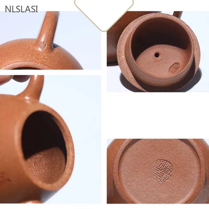 180ml Antique Yixing Purple Clay Tea Pot Hand-painted Beauty Filter Teapot Household Custom Tea Infuser Chinese Zisha Teaware