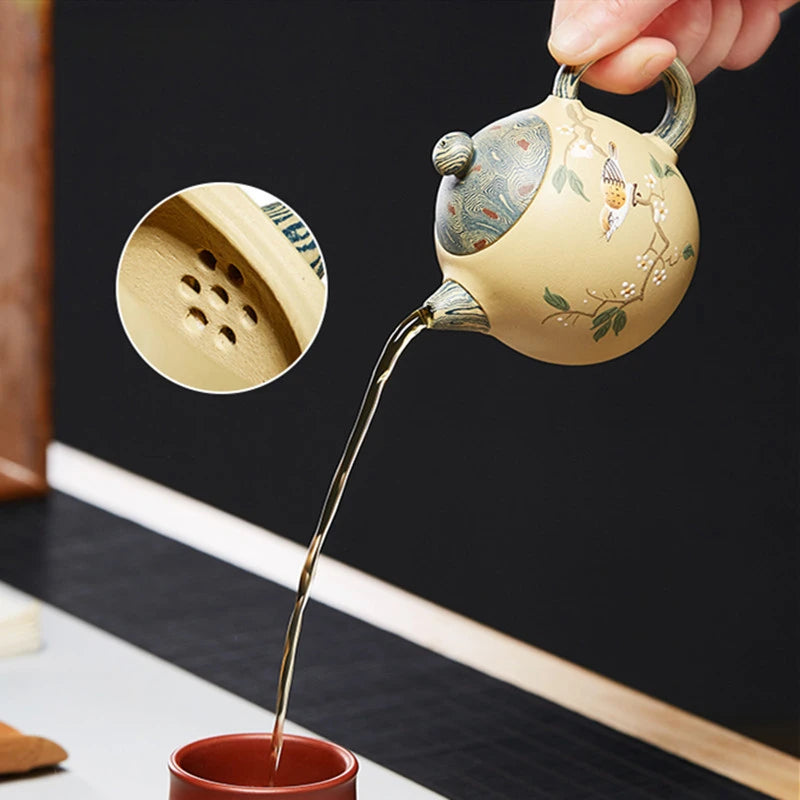 180ml Boutique Yixing Purple Clay Teapot Tradition Section Mud Beauty Tea Pot Handmade Filter Tea Infuser Customized Teaware