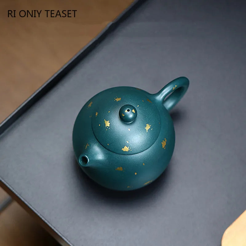 180ml Chinese Yixing High-end Purple Clay Teapots Beauty Kettle Famous Artists Handmade Dragon Egg Tea Pot Raw Ore Zisha Tea Set