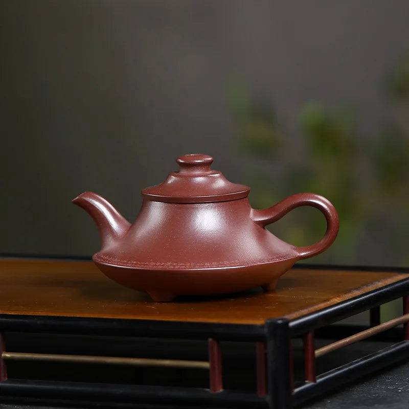 180ml Chinese Yixing High-end Purple Clay Teapots Famous Artists Handmade Tea Pot Raw Ore Dragon Blood Sand Kettle Zisha Tea Set