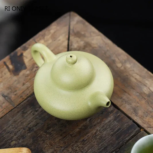180ml Chinese Yixing High-end Purple Clay Teapots Famous Handmade Tea Pot Raw Ore Green Mud Kettle Zisha Tea Set Collection Gift
