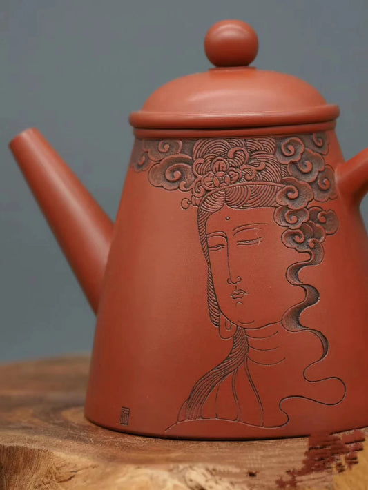 180ml Nixing Handmade Teapot Master Tang Tianyuan Carving filter handmade nixing clay customized gifts authentic theiere