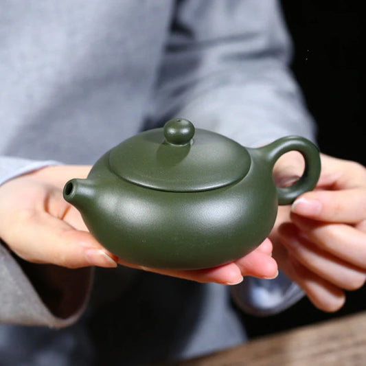 180ml Yixing Purple Clay Teapot Home Filter Tea Infuser Raw Ore Green Mud Beauty Kettle Xishi Tea Pot Chinese Zisha Teaware