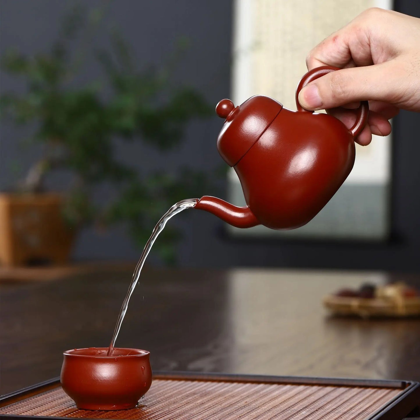 180ml tea pot marked real yixing zisha dahongpao clay handmade craft on sales kungfu pot with certificate paper