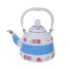 1L Enamel Retro Water Kettle Tea Coffee Pot with Fine Mouth for Electric Stove and Cold Water - Feilong
