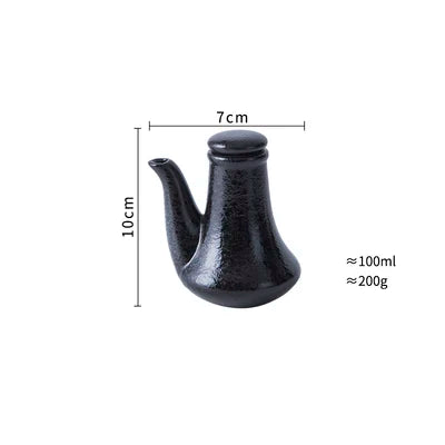 1PC European Style Retro Ceramic Oil Soy Vinegar Seasoning Pot Home Kitchen Condiment Bottle Kitchen Accesories Set