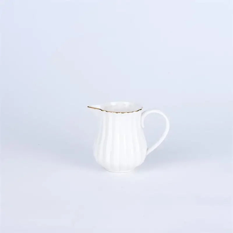 1pc Direct Selling New Classic Golden Bee Striped Afternoon Tea Coffee Milk Juice Drink Jug Light Luxury Glaze Plus Gold Ceramic
