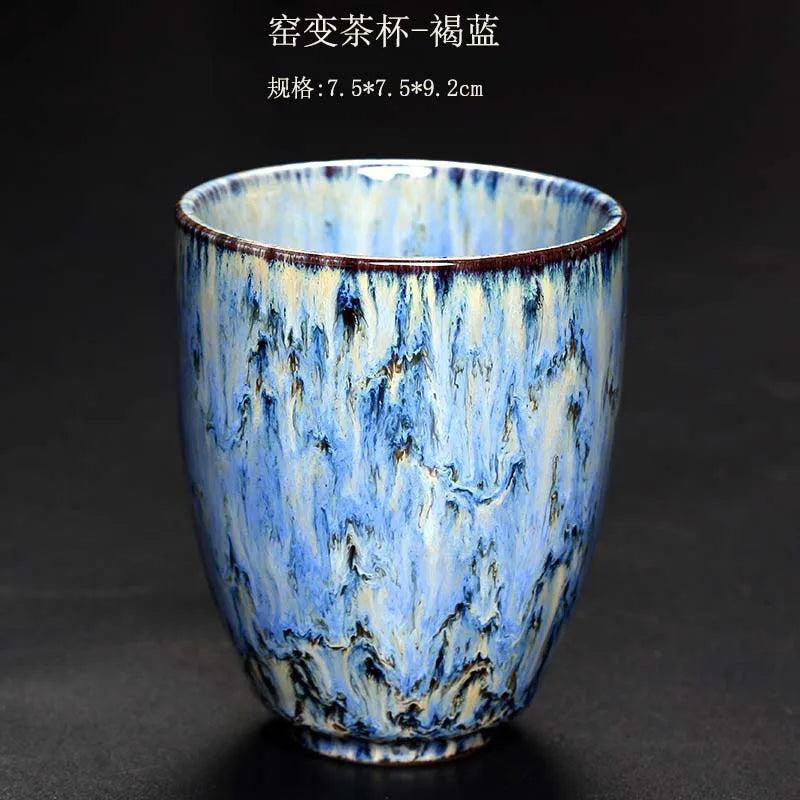 1pcs/3pcs Kiln Change China Ceramic Cup Japanese Style Porcelain Kung Fu Tea Cups Pottery Household Coffee Drinkware Wholesale