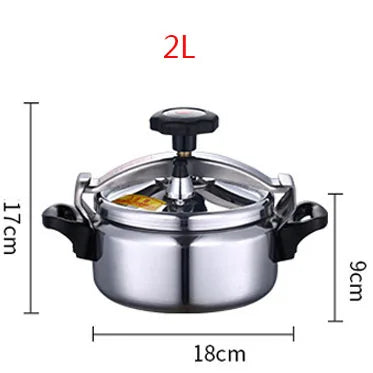 2/3L Kitchen Pressure Cooker Aluminum Soup Pot Portable Cooking Pot Outdoor Camping Cookware For Induction cooker Gas Stove