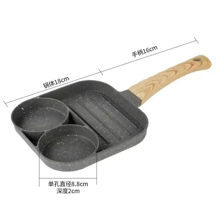 2/4 hole Frying Pot Pan Thickened Omelet Pan Non-Stick Egg Pancake Steak Pan Cooking Egg Ham Pans Breakfast Maker Cookware