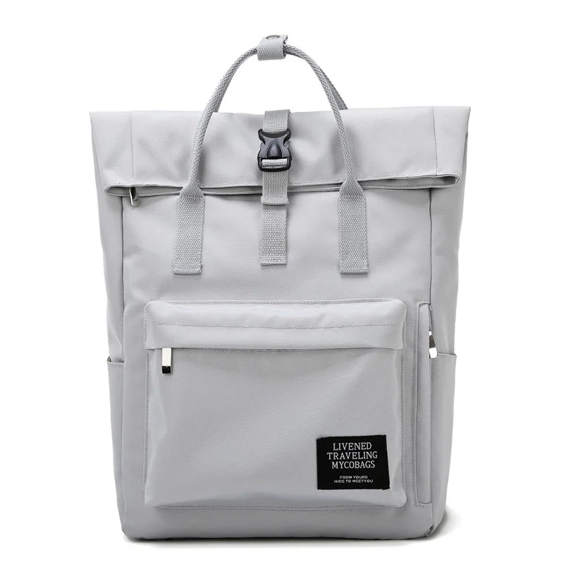 2 Size Female Cute College Backpack Girl Male Travel Book Backpack Nylon Fashion Ladies Leisure Bag Women Laptop Men School Bags