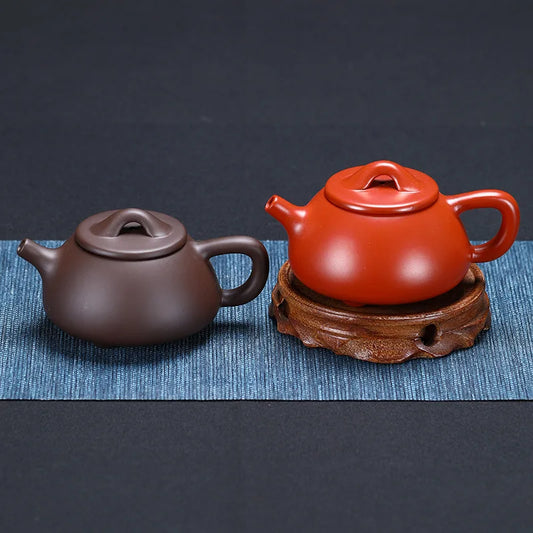 200cc Chinese Yixing Purple Clay Teapot Household Ball Hole Filter Beauty Kettle Handmade Tea Infuser Custom Zisha Tea Set