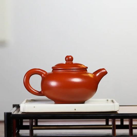 200cc Hand Made Purple Sand Zisha Tea Pot Set Ladle Raw Ore Old Clay Handmade Teapot Tea Brewing Tea Ceremony