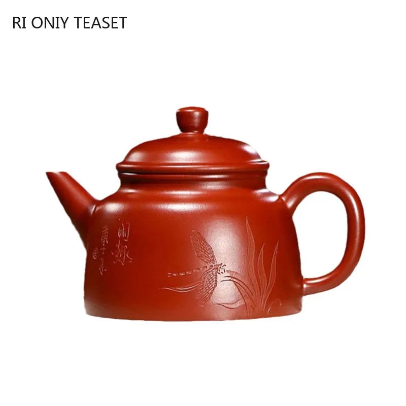 200ml Authentic Yixing Purple Clay Teapots Raw Ore Dahongpao Handmade Tea Pot Zisha Filter Home Kettle Tea Set Accessories
