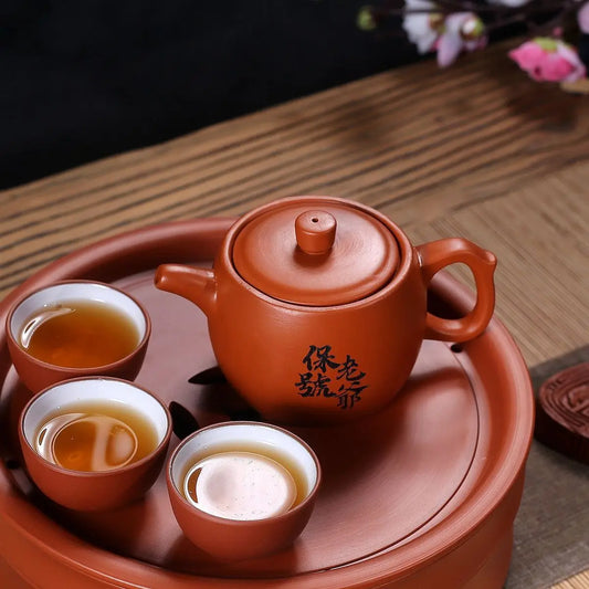 200ml Famous Yixing Purple Clay Teapot Raw Ore Dahongpao Filter Tea Pot Home Zisha Beauty Kettle Chinese Customized Tea Set