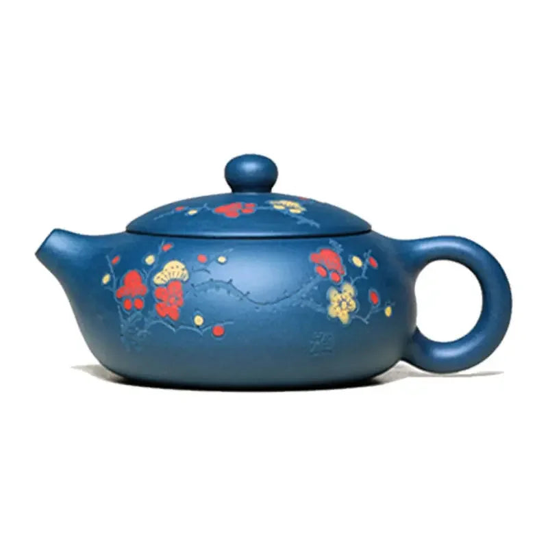 200ml Yixing Handmade Purple Clay Teapot Plum Blossom Tea Pot Raw Ore Azure Mud Beauty Kettle Customized Tea Set