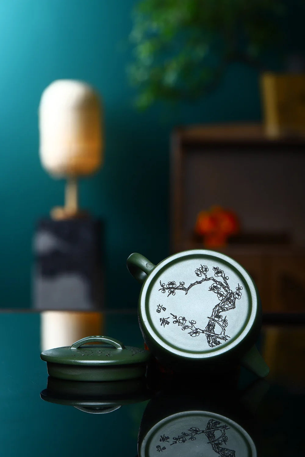200ml Yixing Purple Clay Teapot Raw Ore Green Mud Hand-carved Stone Scoop Kettle Home Beauty Tea Infuser Chinese Zisha Tea Set