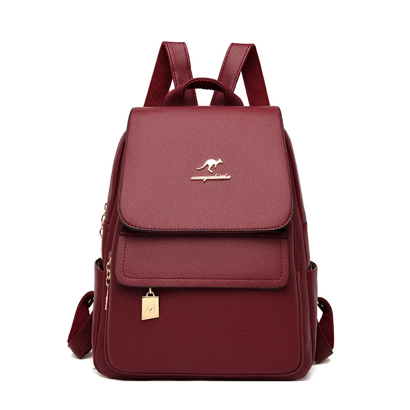 2021 New Designer Backpack Women High Quality Pu Leather Backpack Large Capacity School Bags for Girls Large Travel Backpack