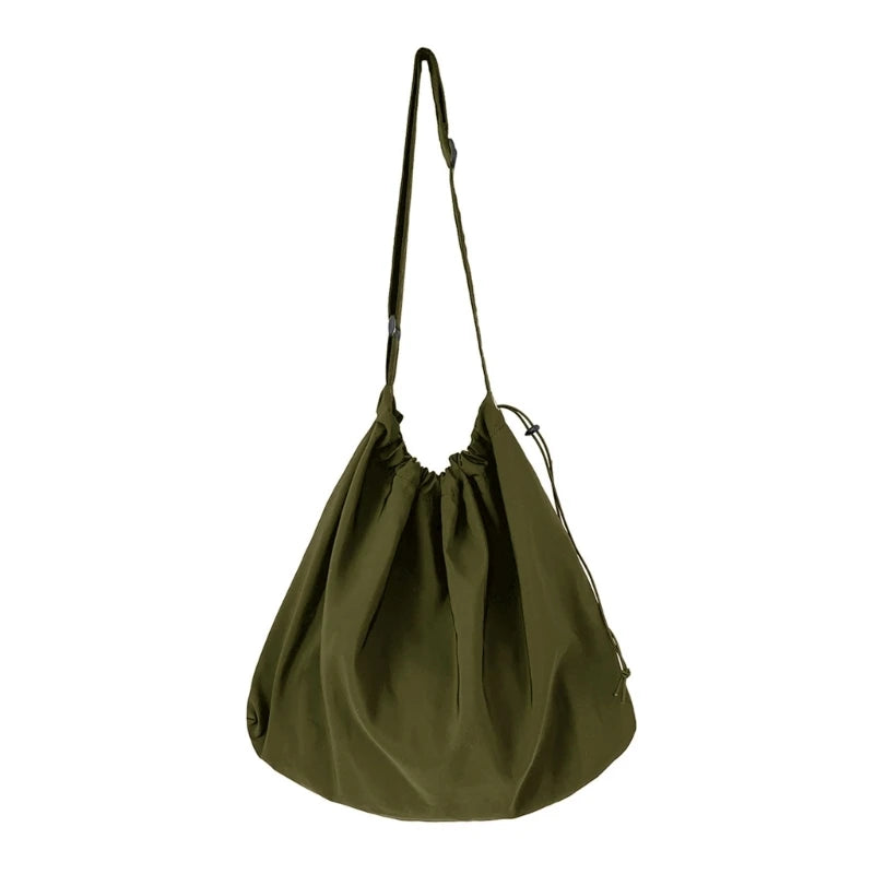 2023 Drawstring Shoulder Bag for Women Girl Nylon Tote Bag Crossbody Bag