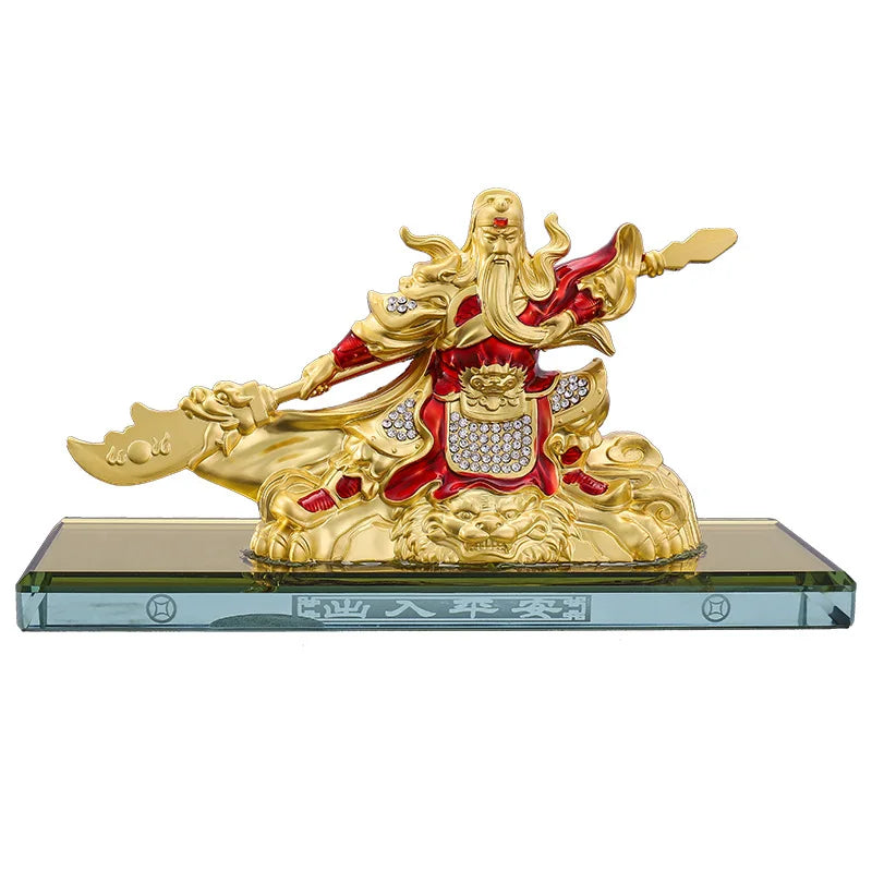 2023 HOME CAR SHOP Decor GOOD LUCK God of wealth GUAN GONG buddha statue talisman + bring fortune gold card Amulet