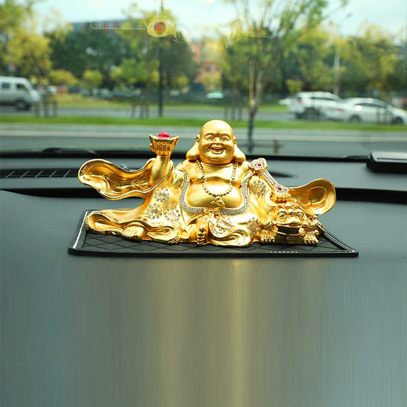 2023 HOME Company SHOP CAR Efficacious thriving business Money Diamonds Maitreya good luck safety MI LE FO Buddha brass statue