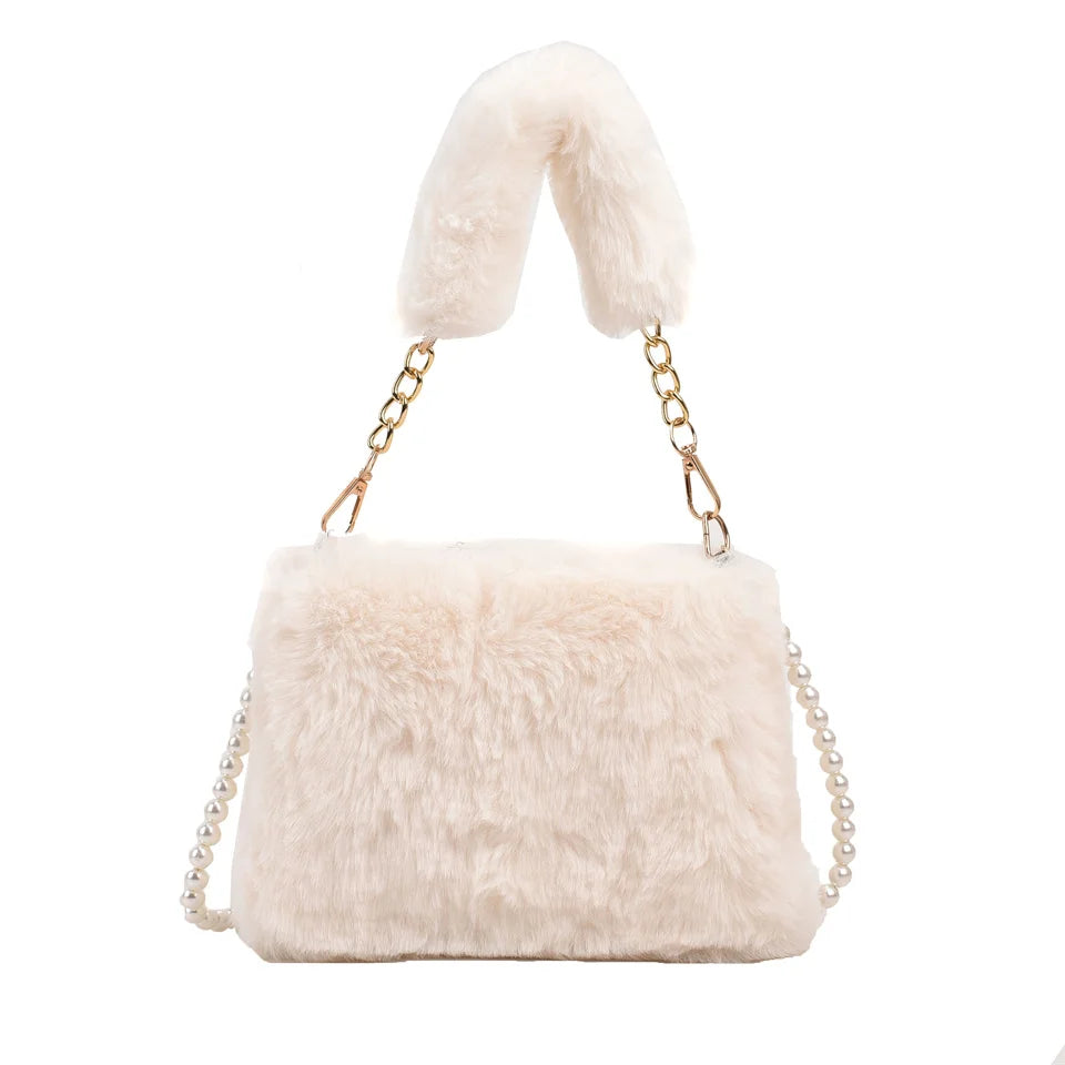 2023 New Plush Bag Women Retro Handbag Oxford Shoulder Totes Underarm Vintage Top Handle Bag Female Subaxillary Plush Bags