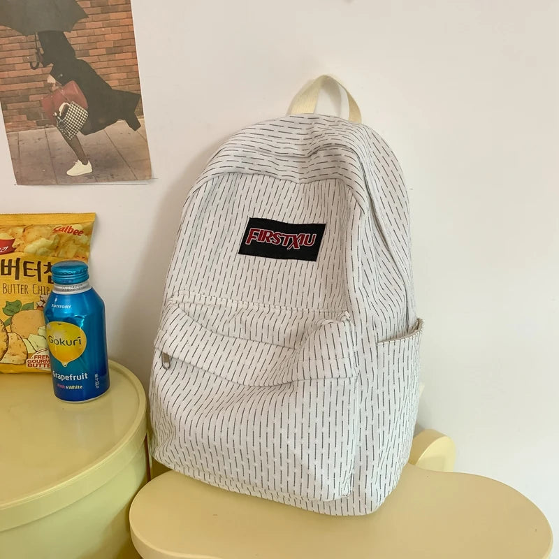 2023 New Simple Design Women Backpack Female Cool Waterproof Nylon Travel Bag Large Capacity Schoolbag Girl Student Bookbag