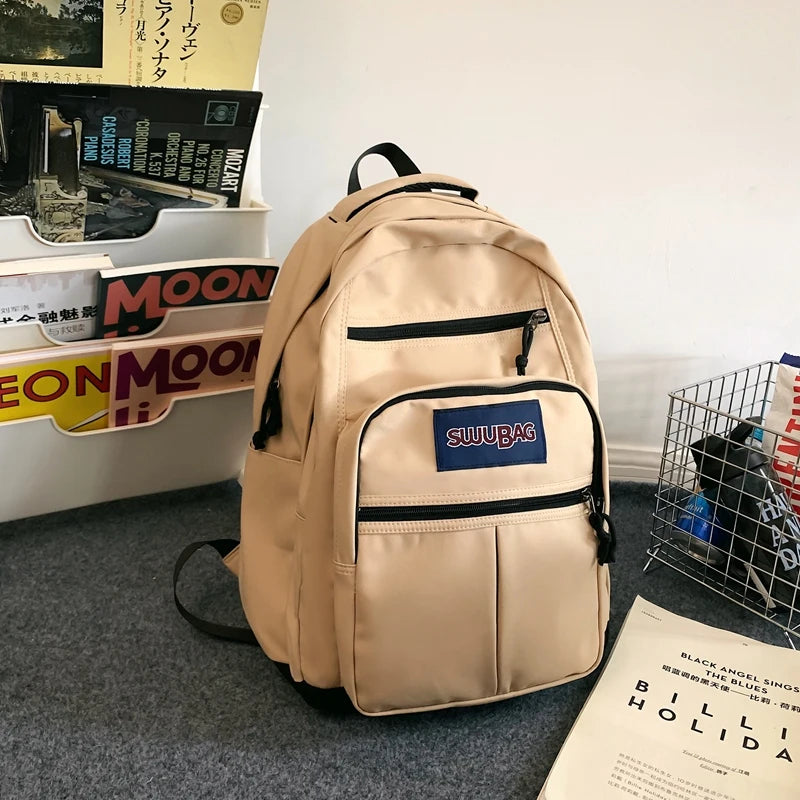 2023 New Woman Man Large Capacity Backpack Schoolbag For Teenage Girls Boys Casual Travel Rucksack College Student Bagpack