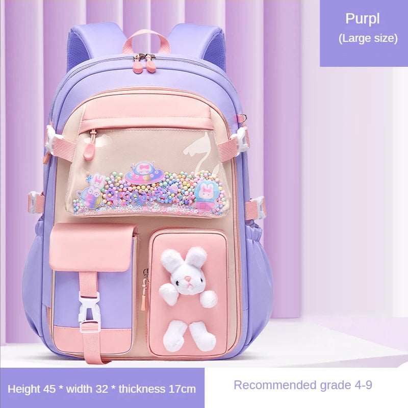 2023 Primary School Girls' Schoolbag Kawaii Lightweight Children's Bag Waterproof Bags Colorful Travel Backpack Mochilas Gifts