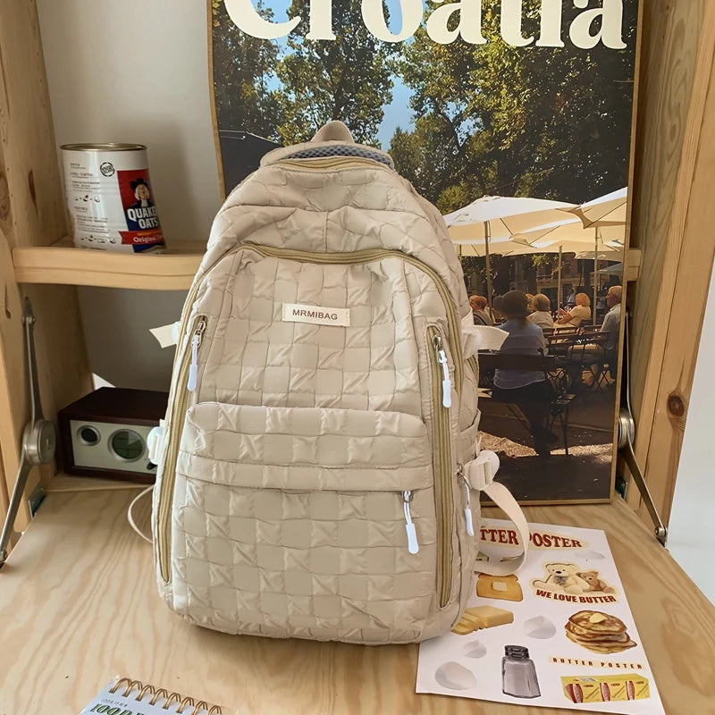 2023 Summer Woman Backpack Schoolbag for Teenage Girls Fashion Female Large Capacity Rucksack High Quality School Bag