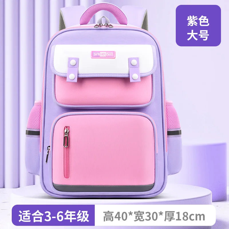 2024 Children School Bags for Boys Girls Orthopedic School Backpack Waterproof Primary Schoolbag Book Bag Kids Mochila Infantil