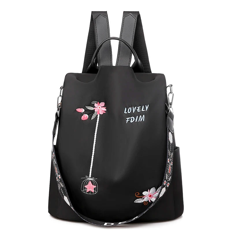 2024 Fashion Anti Theft Women Backpack Multi-Colored Oxford School Bag Pretty Style Girls School Backpack Female Travel Backpack