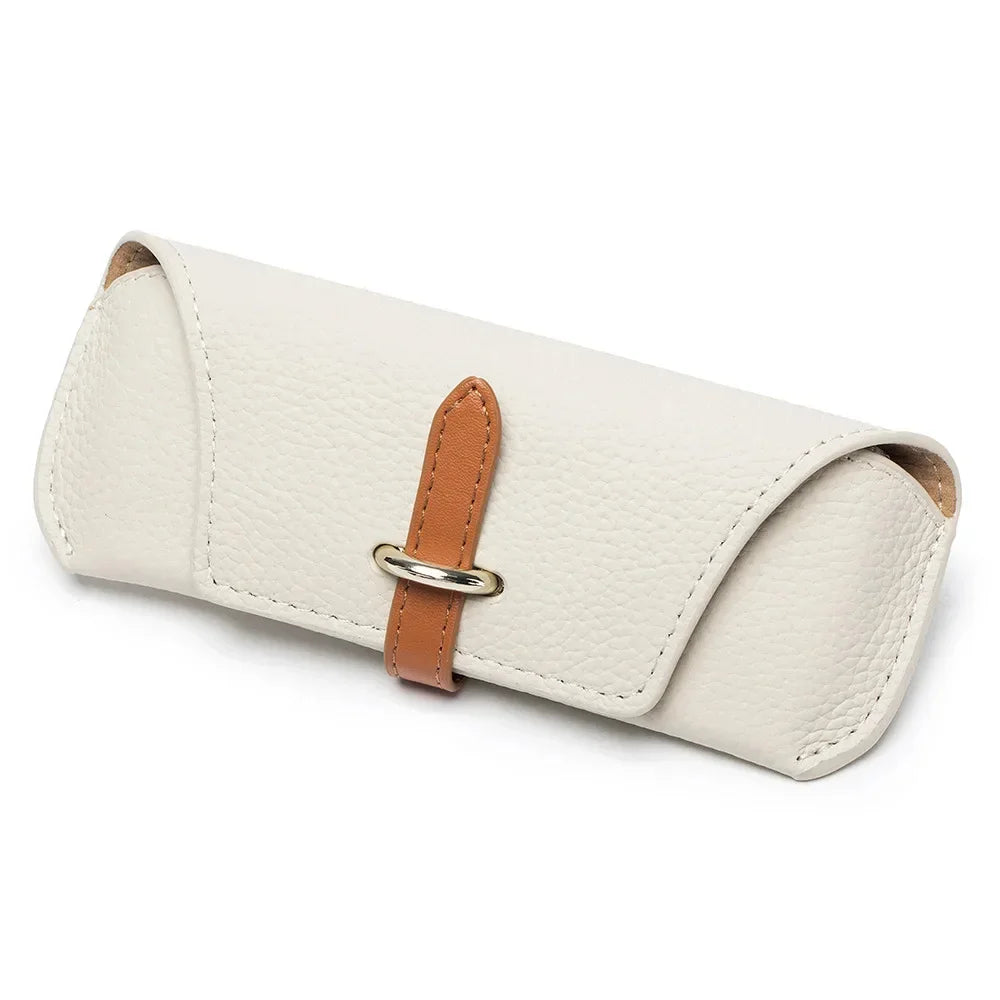 2024 Fashion Leather Glasses Case Holder Portable Slim Sunglasses Pouch Soft Eyeglasses Eyewear Sleeve for Women Men Lightweight