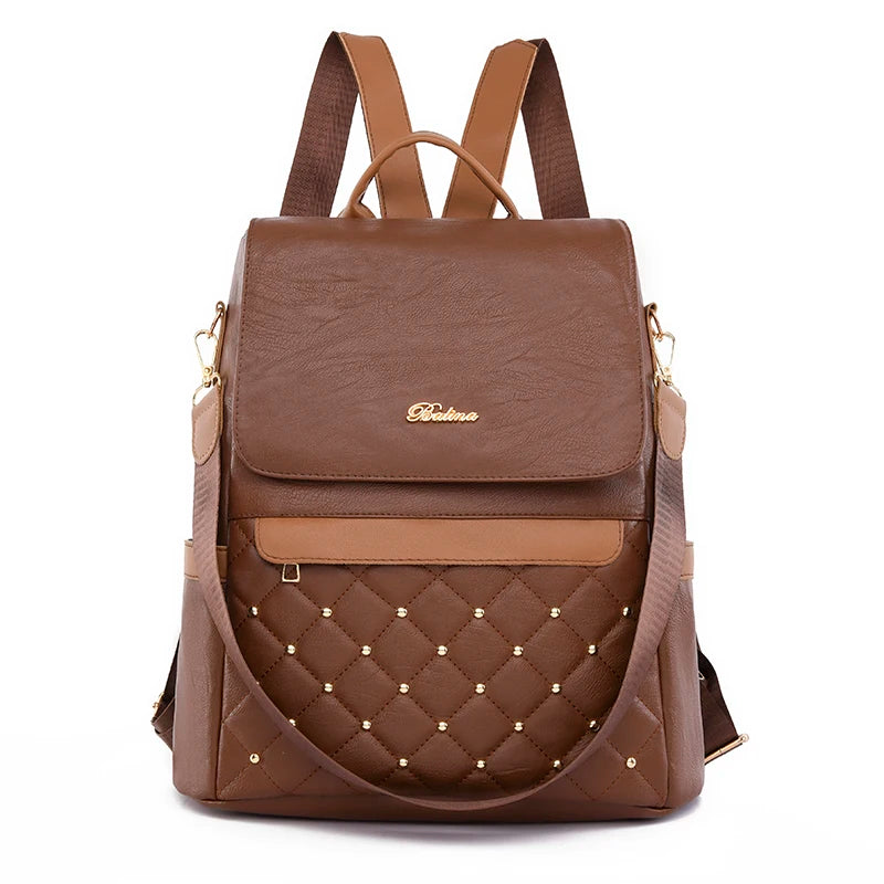 2024 High Quality Girls Fashion Backpack Luxury Women's Designer Soft Shoulder Bag Wallet Large Capacity School Student Bags Sac