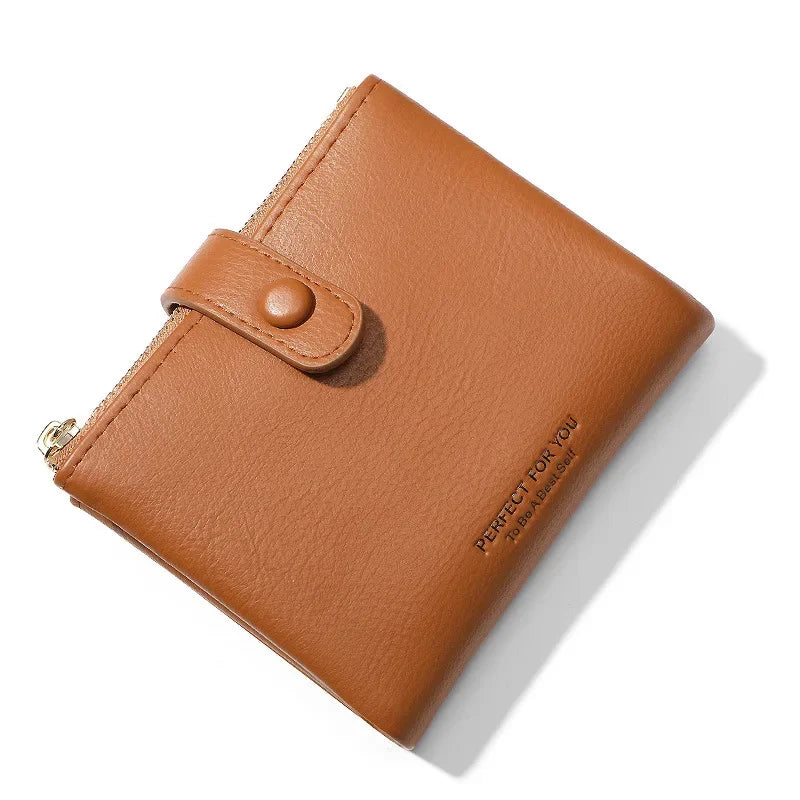 2024 New Double Zipper Pocket Ladies Wallet Pu Leather Large-Capacity Coin Purse, Female Card Hand Bag