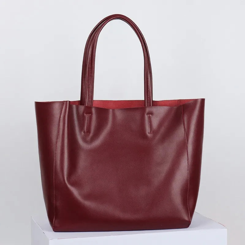 2024 New Fashion Large-capacity Mommy Shopping Bag Versatile Commuter Tote Bag Cowhide Luxury Practical Bolsos Mujer Feminino