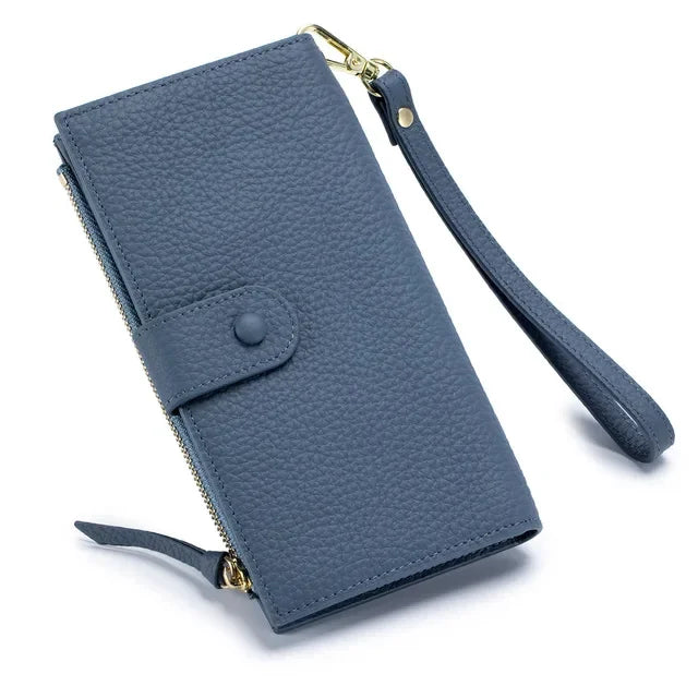 2024 New Leather Long Women's Handbag Cross-border Europe and The United States Fashion Large Capacity Wallet Wholesale