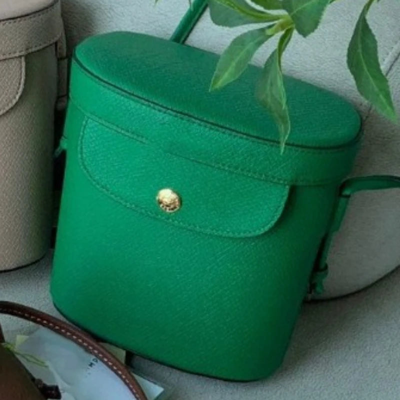 2024 New Mini Bucket Crossbody Cellphone Pouch Trendy All-match Box Bags Versatile Casual Commuter Travel Shopping Handbags