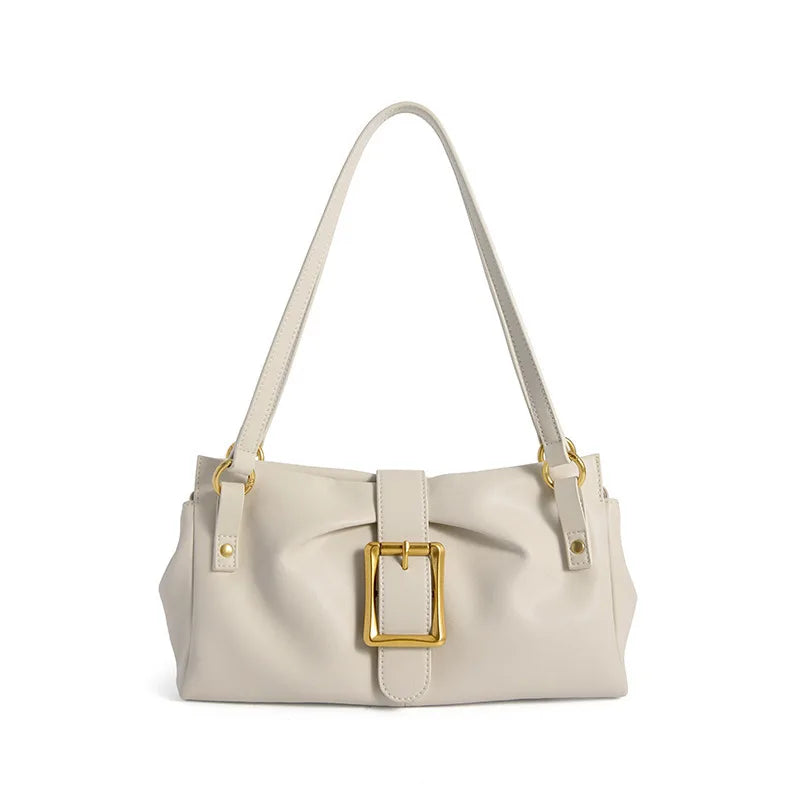 2024 New Underarm Shoulder Bags For Women Gashion Elegant Cowhide Handbags Commuter All-match Purses Clutch Female Bolsas