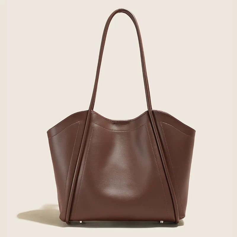 2024 New Vintage Commuter Tote Bag Fashion High Quality Soft Cowhide Shoulder Bags Female Handbags Luxury Designer Blsos Mujer