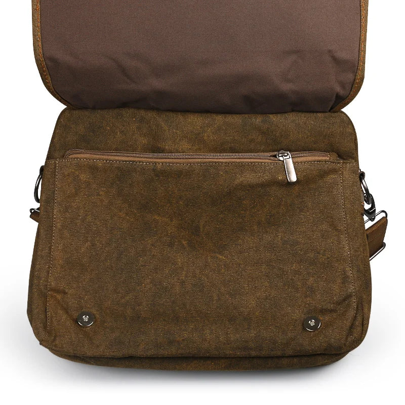 2024 Ruil Retro Canvas Men Bags Multifunction Messenger Shoulder Briefcase Leisure Travel Handbag Vintage Package
