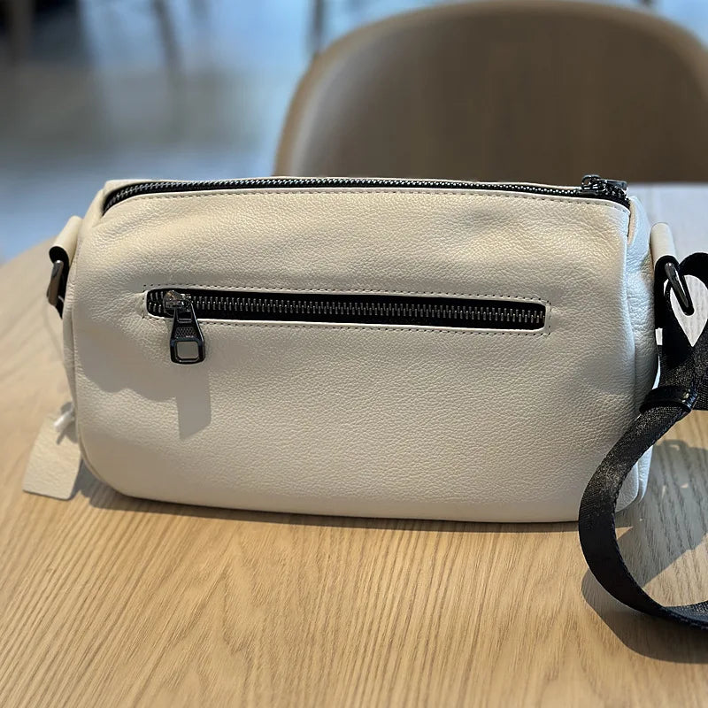 2024 Spring Summer New Women Crossbody Bag Casual All-match Genuine Leather Handbag Female Versatile Large Capacity Bolsas Mujer