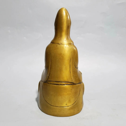 21 cm Chinese Brass Kwan-yin Guanyin Statue Bronze Buddha Statue sculpture