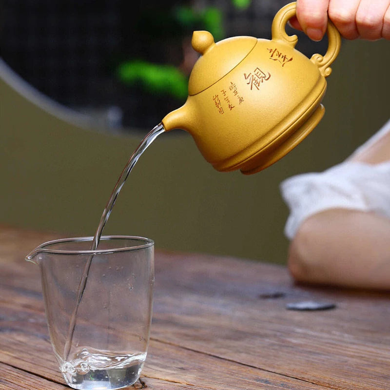 210ml Antique Yixing Purple Clay Teapot Household Filter Beauty Kettle Handmade Section Mud Tea Infuser Chinese Zisha Tea Set